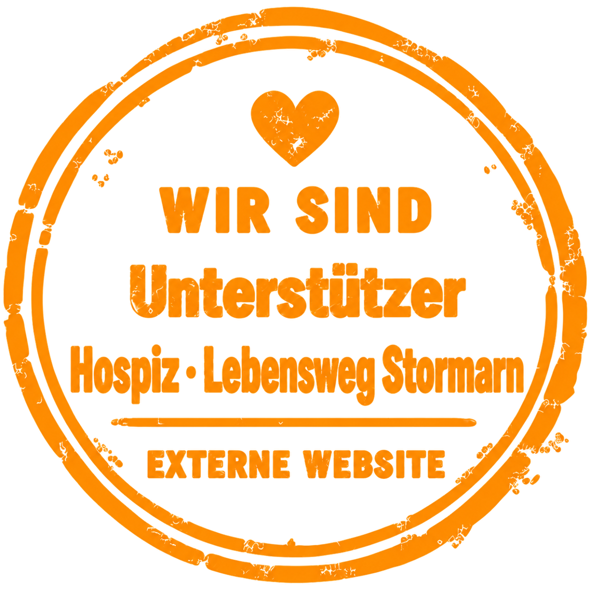 Stempel: Wir sind Unterstützer – Hospiz Lebensweg Stormarn – Externe Website